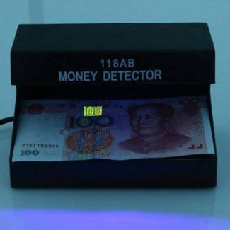 Divaa Store Fake Money Cash Detector Machine with UV Lamp 110-220V