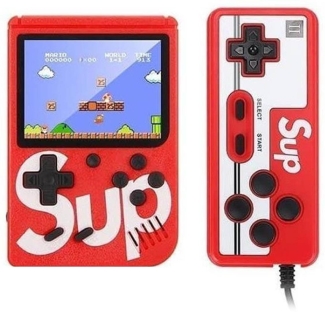 SUP 2 Player Video Game with Rechargeable Battery Handheld, 400 Games (2 Remote)