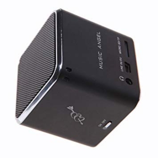 MUSIC ANGEL JH-MD07U USB Mini Portable Rechargeable Media Player Speaker w/TF/FM - Black