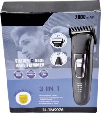 NEXTTECH PROFESSIONAL 3 IN 1 RECHARGEABLE RL-TM9076 SHAVER & NOSE HAIR-0795 Grooming Kit 45 min Runtime 4 Length Settings  (Silver)