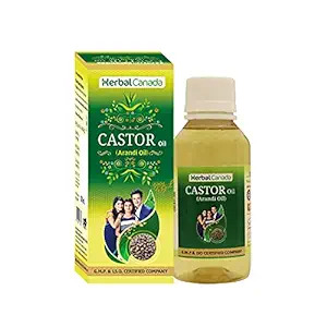 Herbal Canada Castor Oil (Arandi Oil) | Pack Of 2 | 100% Natural | Hair Strength (100ML)