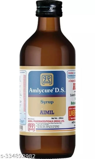 AIMIL Amlycure D.S. Syrup for Liver Health – Natural Liver Herbal Tonic | Improves Cell Function and Increases Immunity| 200 ml